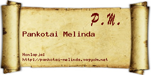 Pankotai Melinda névjegykártya