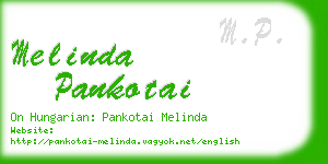 melinda pankotai business card